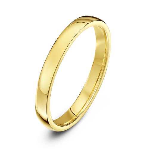 Theia Unisex Ehering 9 Karat Gelbgold, Massive Ovale Form, poliert, 2,5mm - Größe 58 (18.5) von Theia