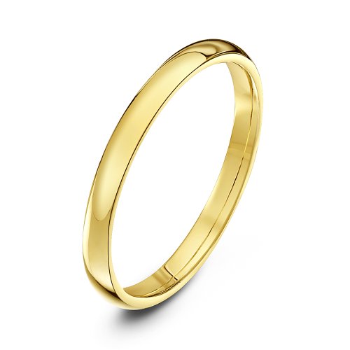 Theia Unisex Ehering 9 Karat Gelbgold, Massive Ovale Form, poliert, 2mm - Größe 47 (15.0) von Theia