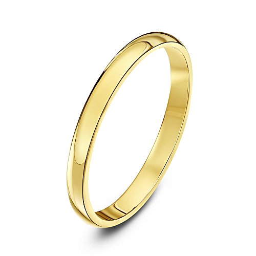 Theia Unisex Ehering 9 Karat Gelbgold, Sehr Massive D-Form, poliert, 2mm - Größe 65 (20.7) von Theia