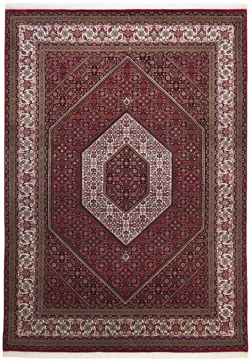 THEKO Orientteppich "Sirsa Seta" rechteckig 12 mm Höhe handgeknüpft, Material: 80% Wolle, 20% Seide, mit Fransen von Theko