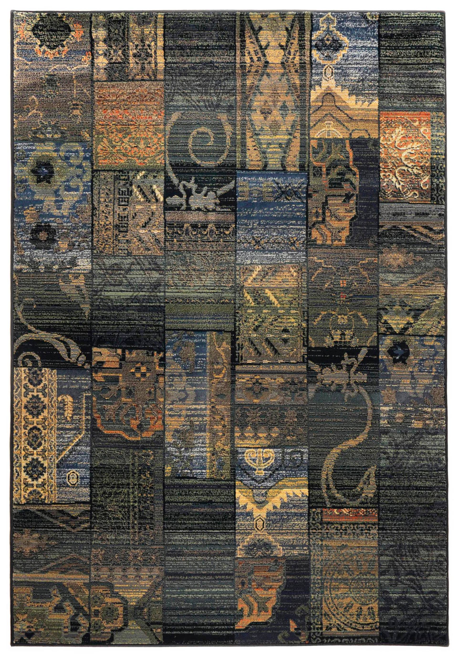 THEKO Teppich "Gabiro 5504", rechteckig, 10 mm Höhe, Melange-Effekt, Patchwork Design, auch als Läufer, Wohnzimmer von Theko