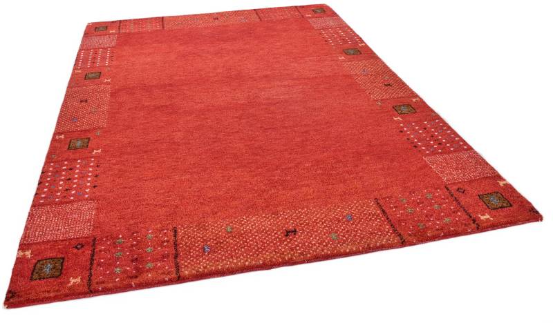 THEKO Wollteppich "Denver 1999" rechteckig 16 mm Höhe reine Wolle, Gabbeh Design, handgeknüpft, mit Bordüre von Theko