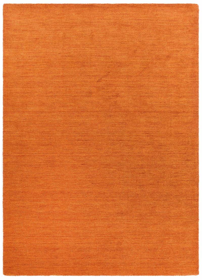 THEKO Wollteppich "Gabbeh Uni, Handgefertigt, Teppich, meliert, reine Wolle," rechteckig 14 mm Höhe Schlafzimmer, Wohnzimmer, Esszimmer, auch als Läufer oder rund von Theko