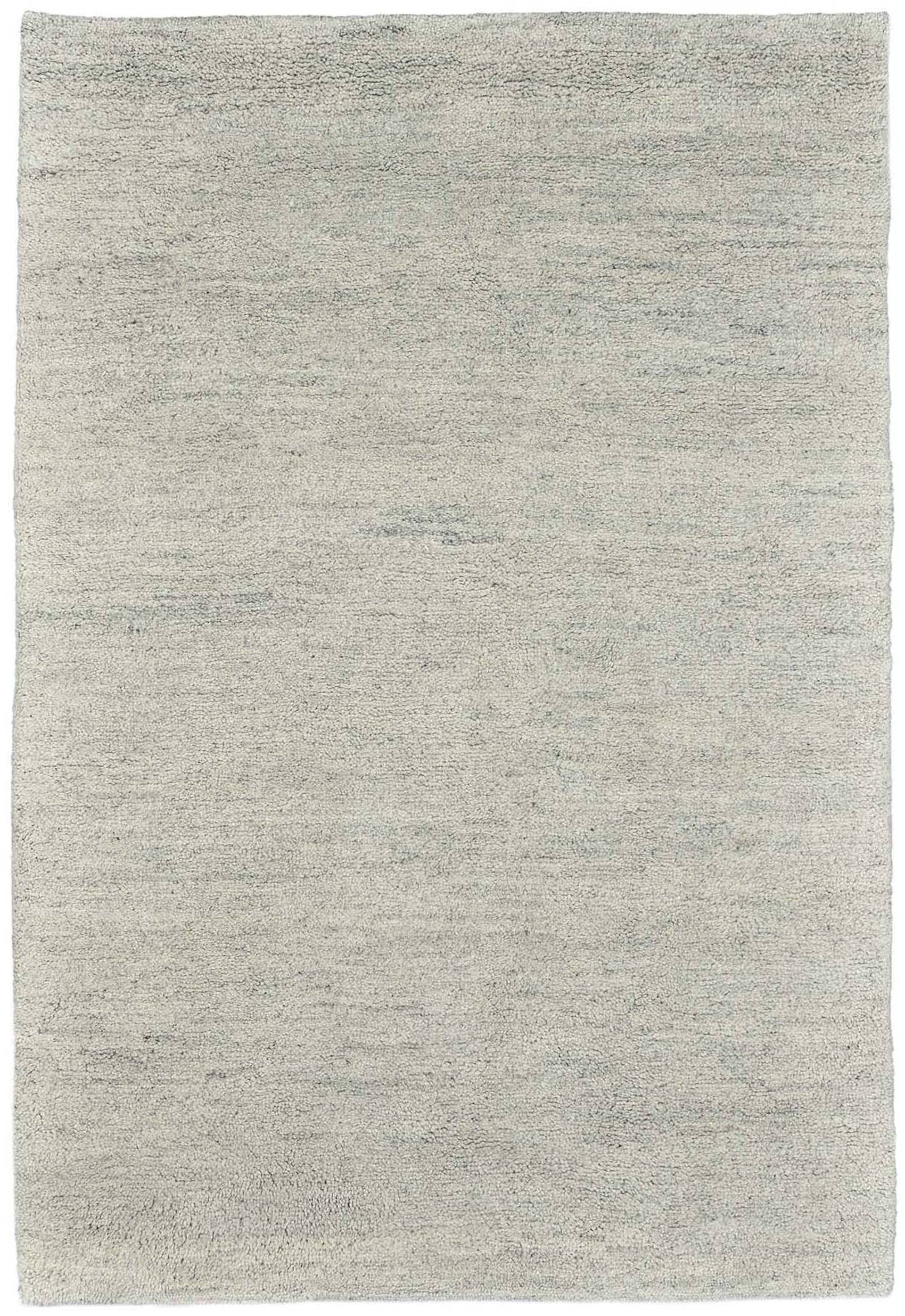 THEKO Wollteppich "Hadj Uni" rechteckig 25 mm Höhe echter Berber Teppich, reine Wolle, meliert, handgeknüpft von Theko