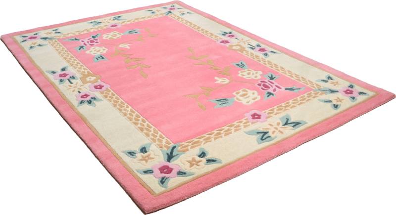 THEKO Wollteppich "Lifou" rechteckig 14 mm Höhe reine Wolle, handgewebt, mit Bordüre von Theko