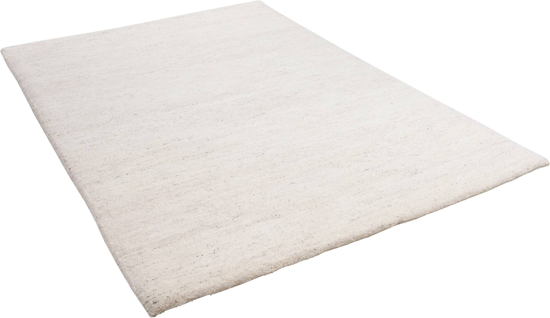 THEKO Wollteppich "Maloronga Uni" rechteckig 24 mm Höhe echter Berber Teppich, reine Wolle, handgeknüpft von Theko