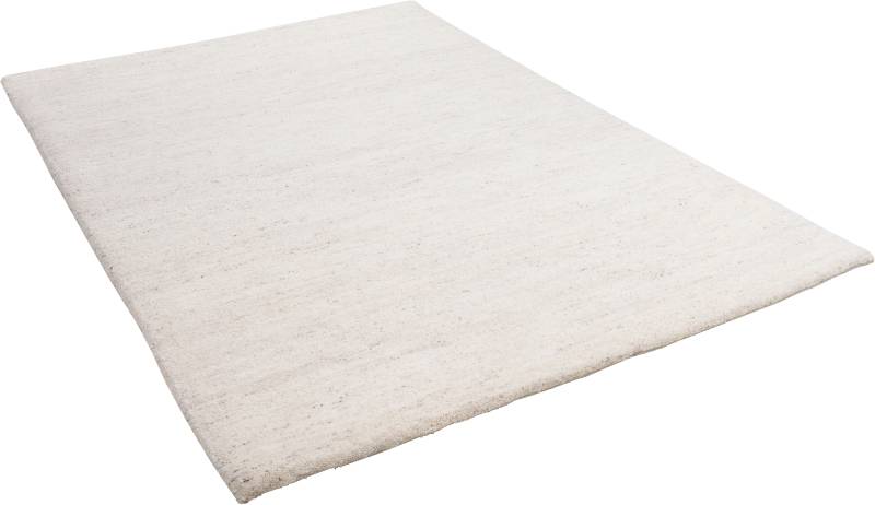 THEKO Wollteppich "Maloronga Uni" rechteckig 24 mm Höhe echter Berber Teppich, reine Wolle, handgeknüpft von Theko