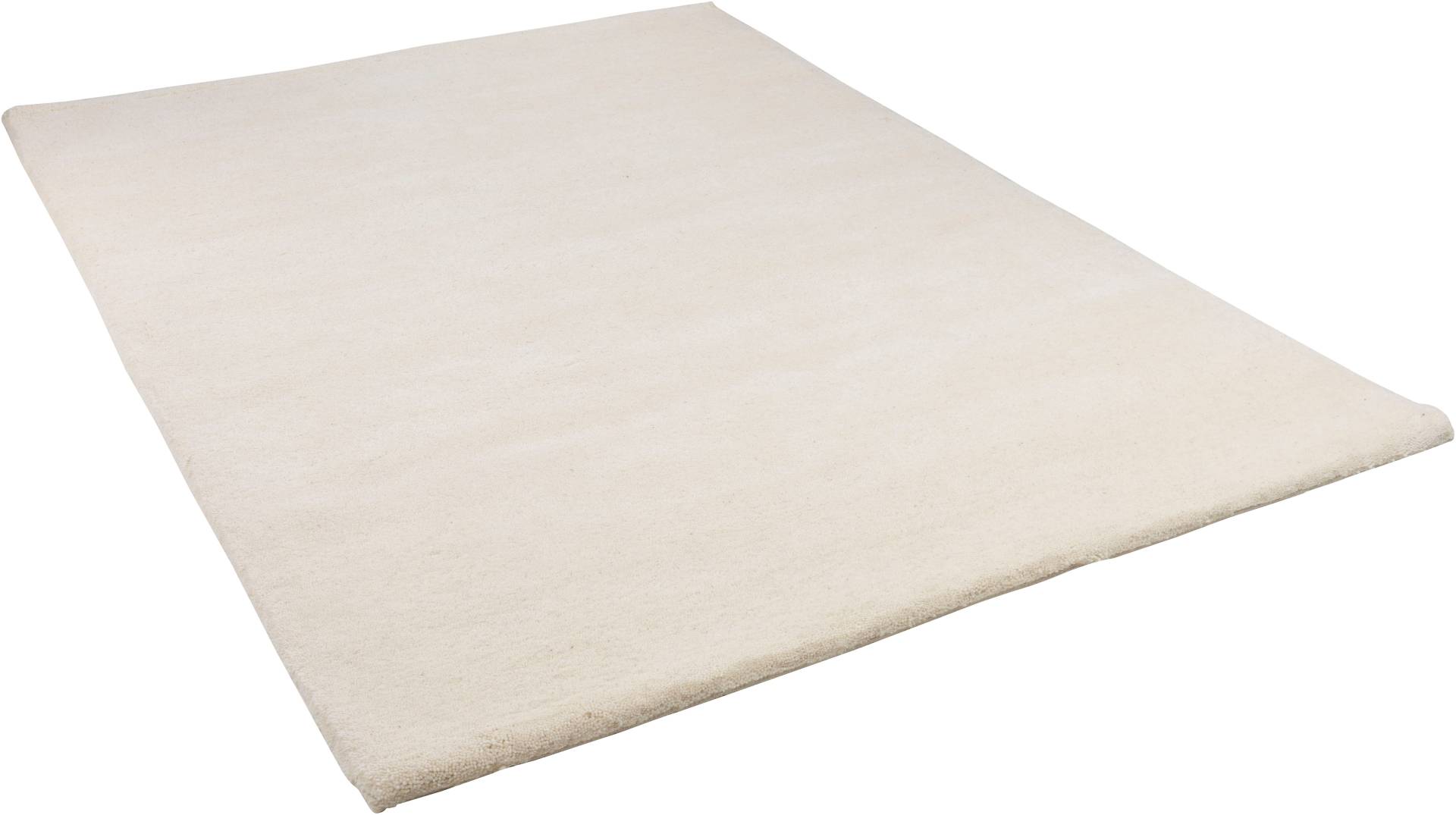 THEKO Wollteppich "Maloronga Uni" rechteckig 24 mm Höhe echter Berber Teppich, reine Wolle, handgeknüpft von Theko