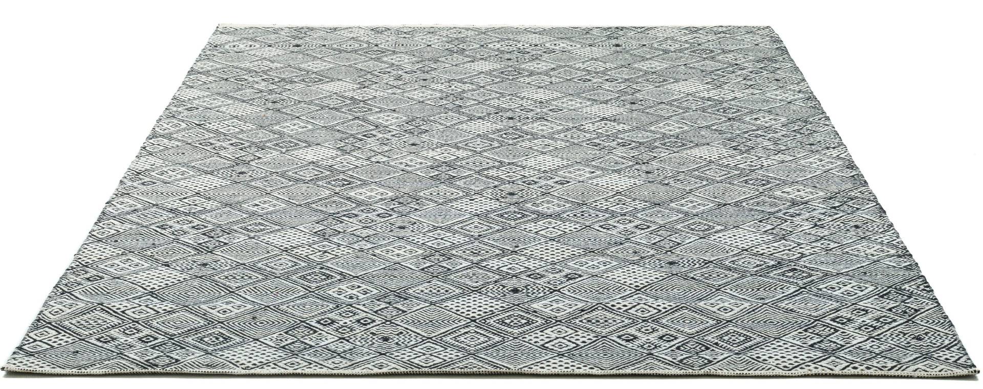 THEKO Wollteppich "Molde - 14005", rechteckig, Handweb Teppich, reine Wolle, handgewebt, Scandi Design, Rauten Muster von Theko