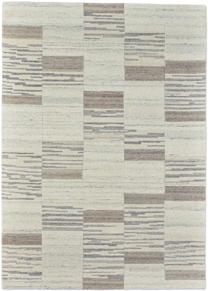 THEKO Wollteppich "Nakarta 5040" rechteckig 12 mm Höhe reine Wolle, handgeknüpft, ideal im Wohnzimmer & Schlafzimmer von Theko