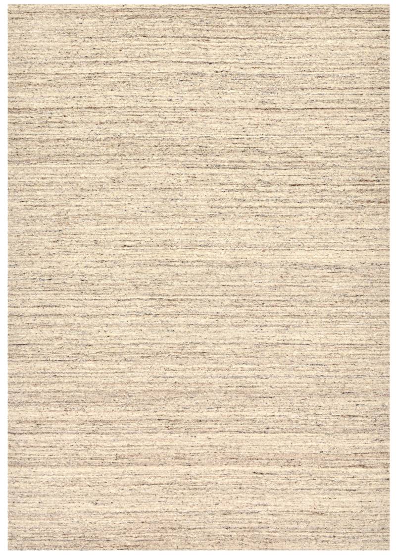 THEKO Wollteppich "Pure UNI" rechteckig 14 mm Höhe Handwebteppich, meliert, reine Wolle, handgewebt von Theko