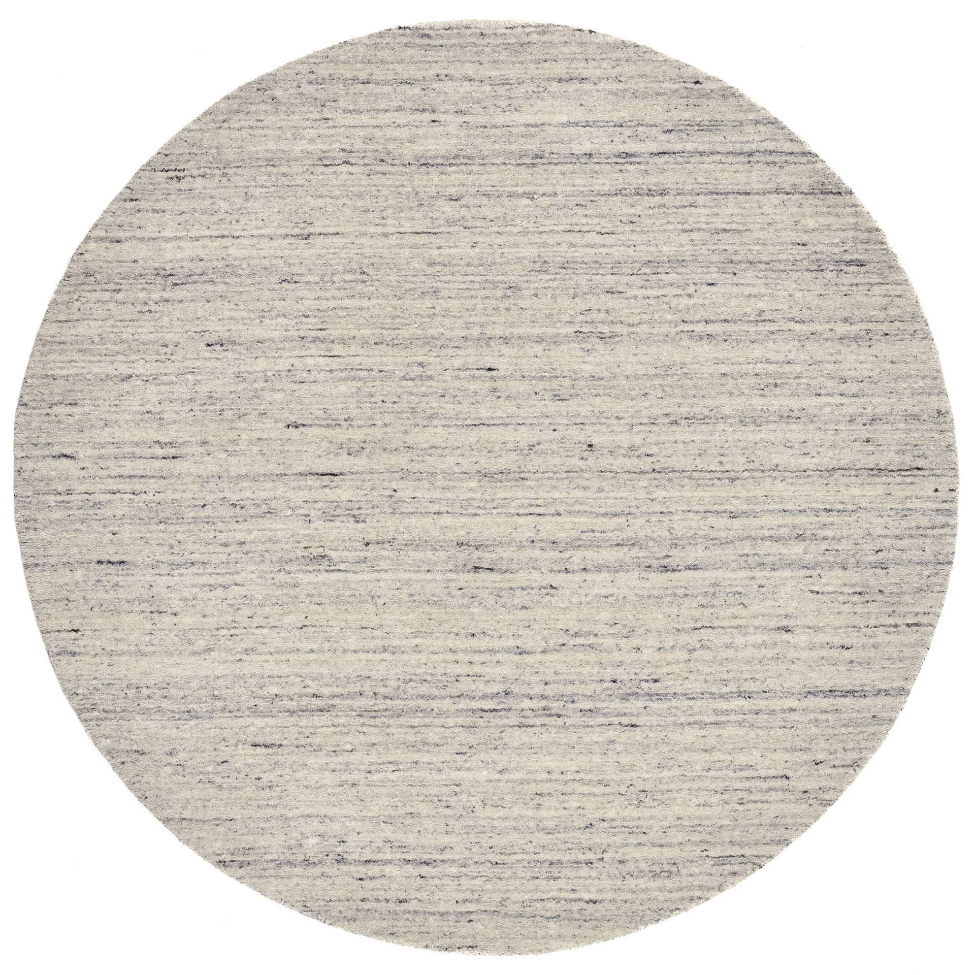 THEKO Wollteppich "Pure UNI", rund, 14 mm Höhe, Handwebteppich, meliert, reine Wolle, handgewebt von Theko