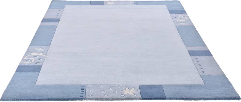 THEKO Wollteppich "Royal Ganges" rechteckig 13 mm Höhe 95% Wolle, mit Bordüre, ideal im Wohnzimmer & Schlafzimmer von Theko