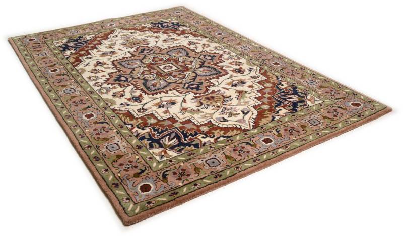 THEKO Wollteppich "Royal Heriz" rechteckig 14 mm Höhe reine Wolle, Orient-Optik, auch als Läufer, Wohnzimmer von Theko