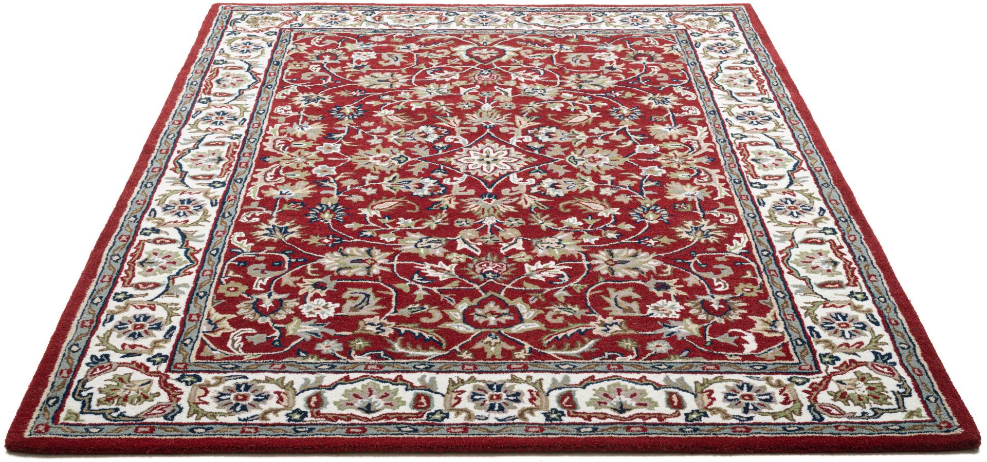 THEKO Wollteppich "Royal Orient Isfahan" rechteckig 14 mm Höhe handgetuftet, Orient-Optik, reine Wolle von Theko