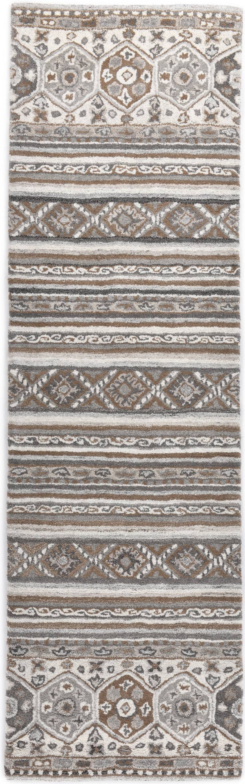 THEKO Wollteppich "Royal Shaal - 1719" rechteckig 120 mm Höhe Obermaterial: reine Wolle, handgetuftet, auch als Läufer von Theko