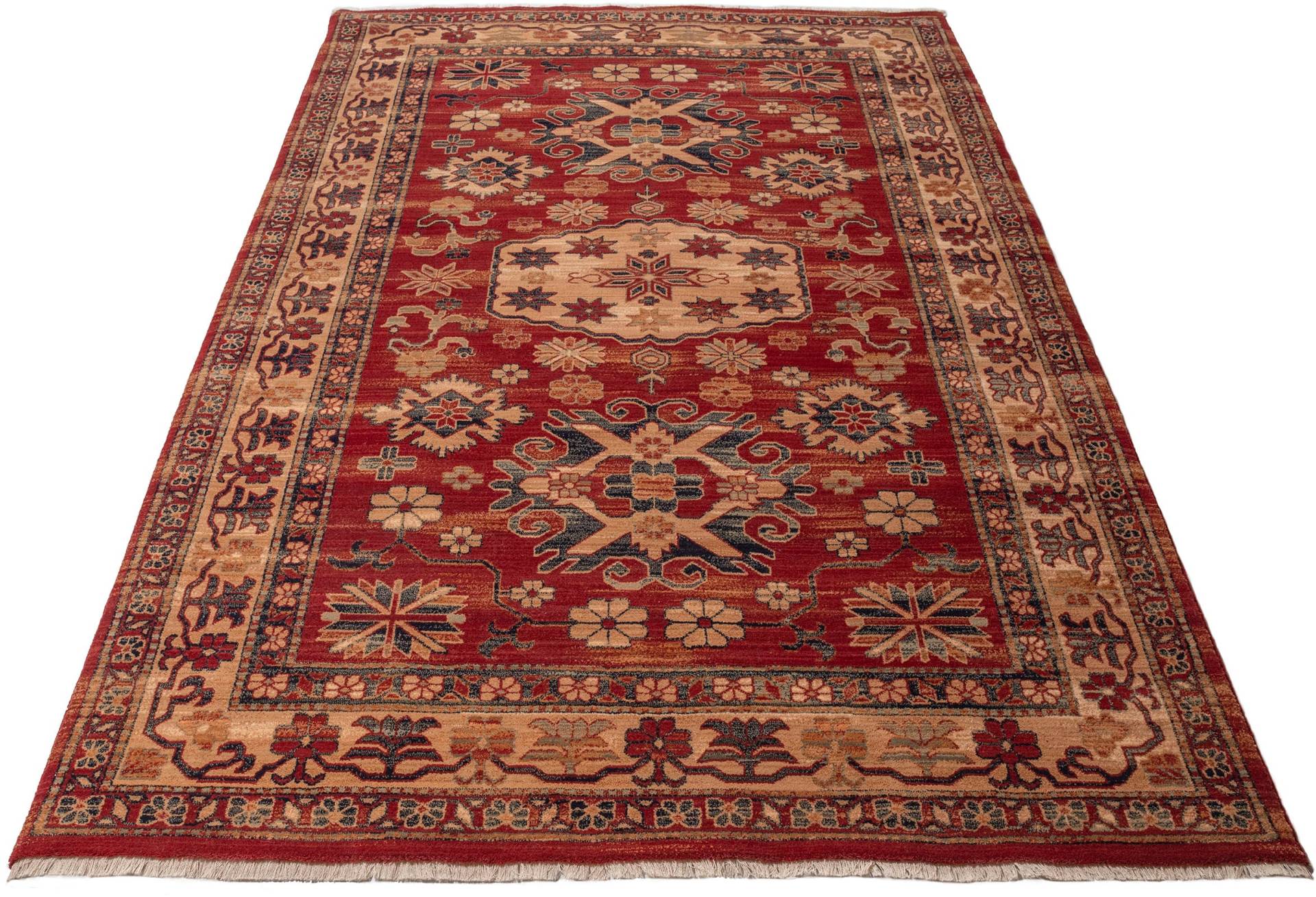 THEKO Wollteppich "Saharna 2856" rechteckig 12 mm Höhe reine Wolle, Orient-Optik, mit Fransen von Theko