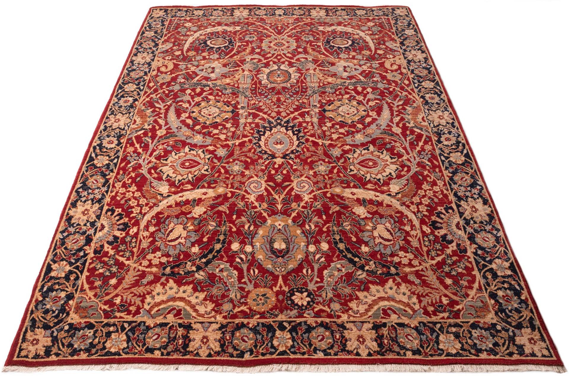 THEKO Wollteppich "Saharna 6650" rechteckig 10 mm Höhe reine Wolle, Orient-Optik, mit Fransen von Theko