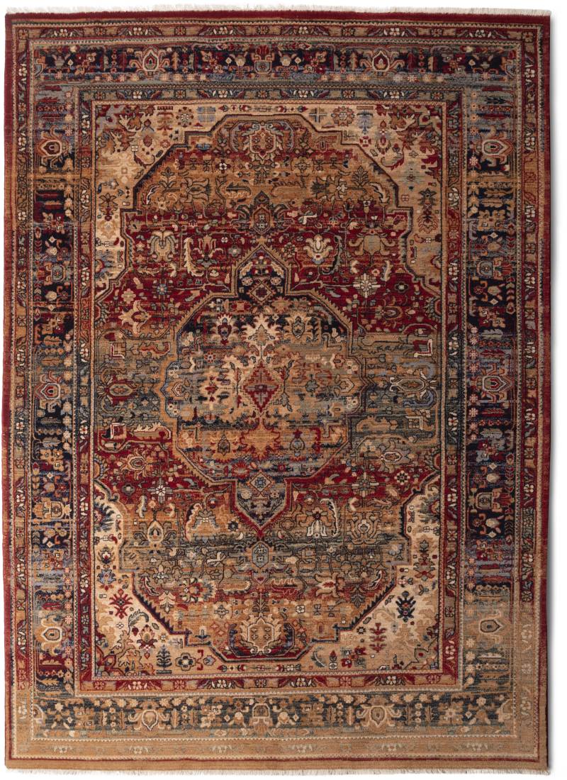 THEKO Wollteppich "Saharna 7518" rechteckig 12 mm Höhe reine Wolle, Orient-Optik, mit Fransen von Theko