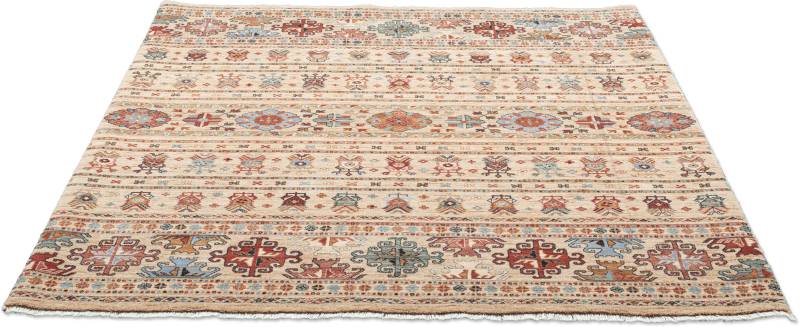 THEKO Wollteppich "Saharna 7684" rechteckig 12 mm Höhe Kurzflor, Orient Optik, reine Wolle, mit Fransen, Wohnzimmer von Theko