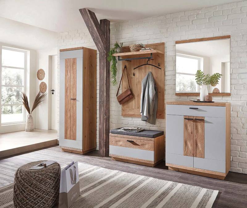 THEKO Wollteppich "TRONDHEIM 05" rechteckig 10 mm Höhe Flachgewebe, gestreift, reine Wolle, handgewebt, Wohnzimmer von Theko