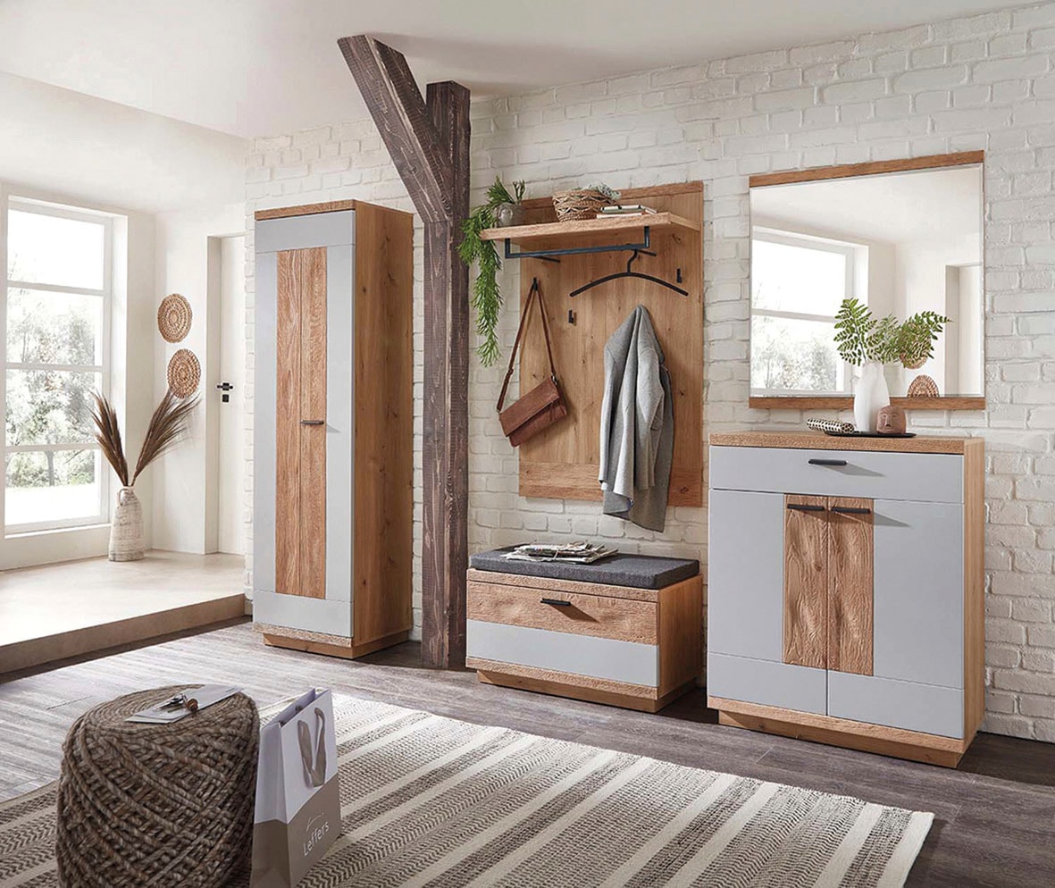 THEKO Wollteppich "TRONDHEIM 05" rechteckig 10 mm Höhe Flachgewebe, gestreift, reine Wolle, handgewebt, Wohnzimmer von Theko