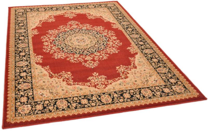 THEKO Wollteppich "Turan 809" rechteckig 12 mm Höhe reine Wolle, Orient-Optik, ideal im Wohnzimmer & Schlafzimmer von Theko