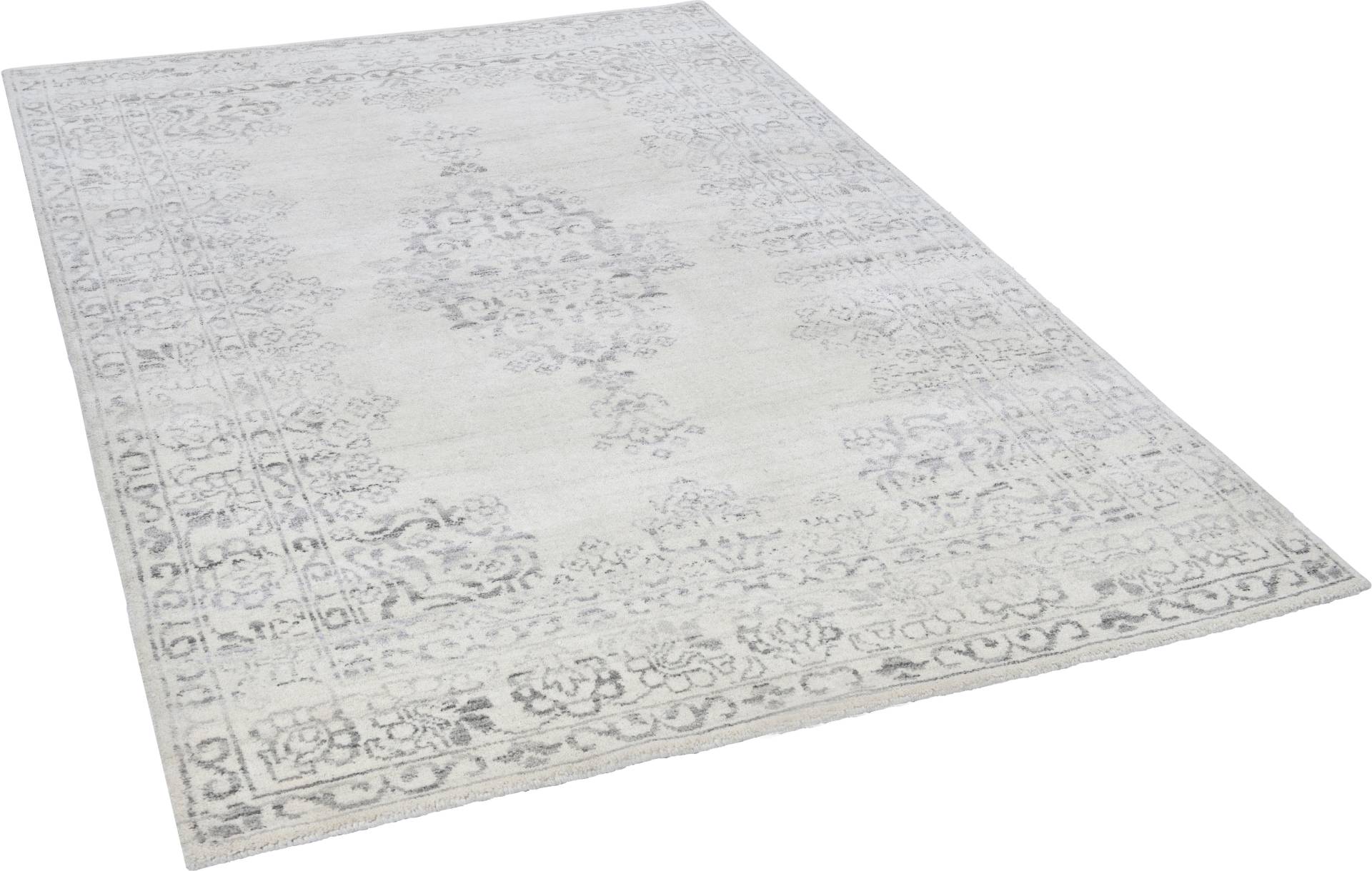 THEKO Wollteppich "Versian 1213" rechteckig 10 mm Höhe reine Wolle, handgeknüpft, Vintage Design von Theko