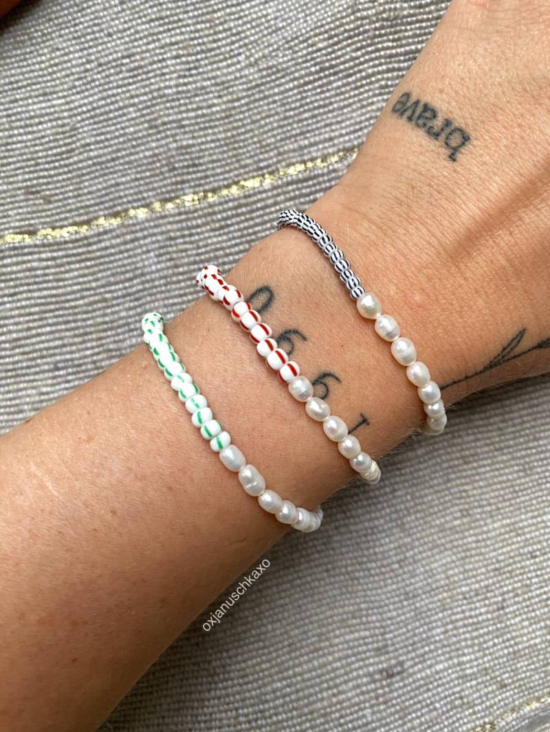 Armband Süßwasserperlen Glasperlen von ThelabelDrowna