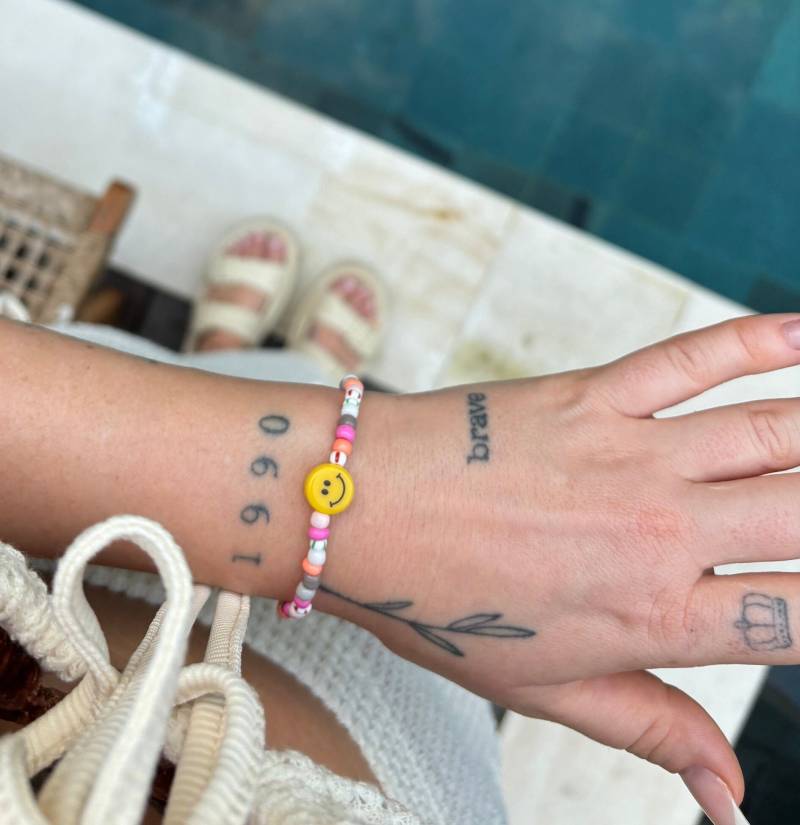 Happyface Armband Mit Bunten Perlen Glasperlen von ThelabelDrowna