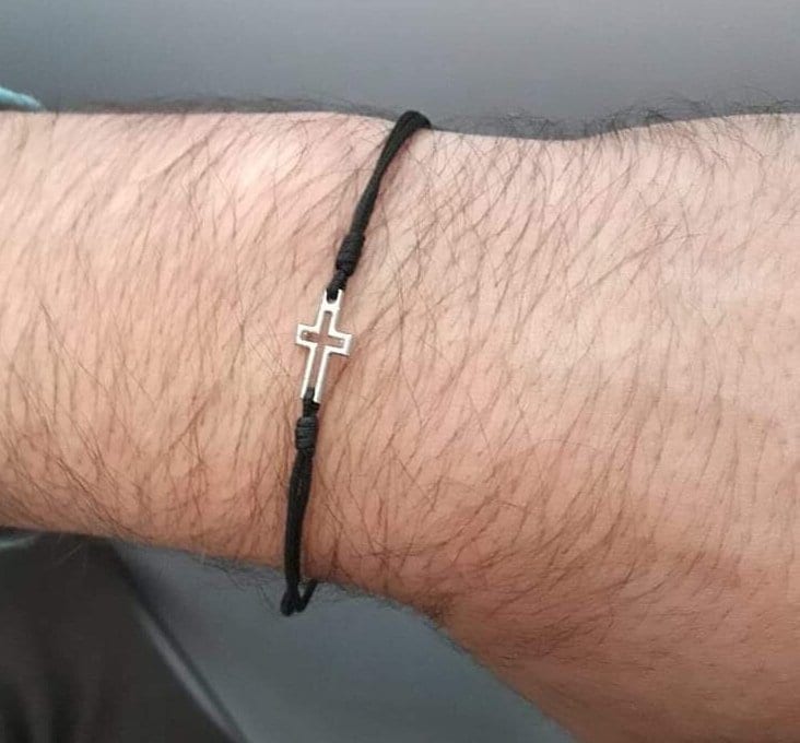 Kreuz Armband Christliche Armbänder Freundschaftsarmband Kommunion Wunscharmband Glaube Taufe von Thelightjewelry
