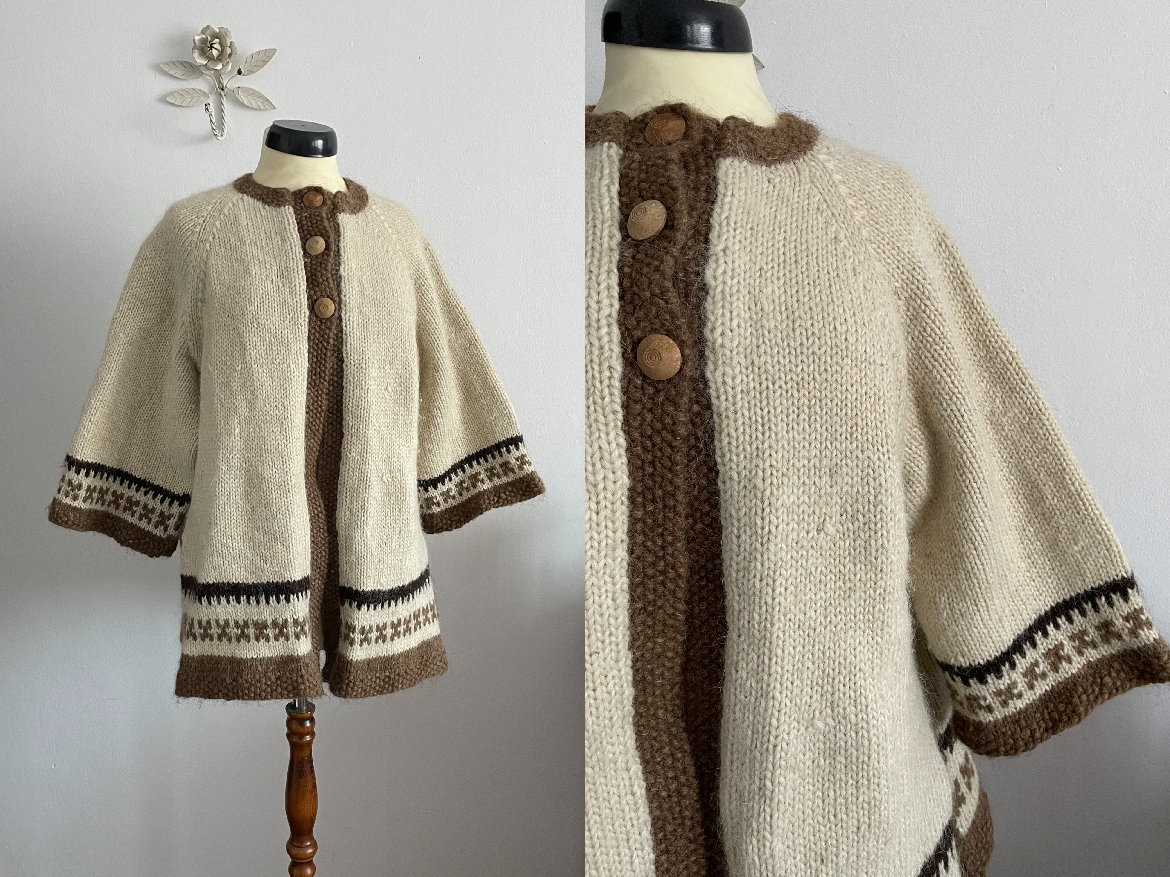 50Er Jahre Strickjacke | Vintage Aus Wolle von Themagicstories