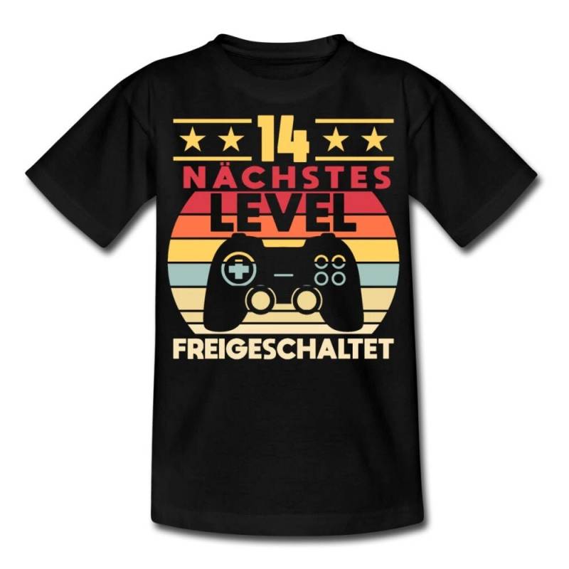 14. Geburtstag Junge Mädchen Geburtstagsshirt Vierzehnter Geschenk 14 Jahre Nächstes Level Freigeschalte Geschenkidee Für Gamer von ThembaUndThando
