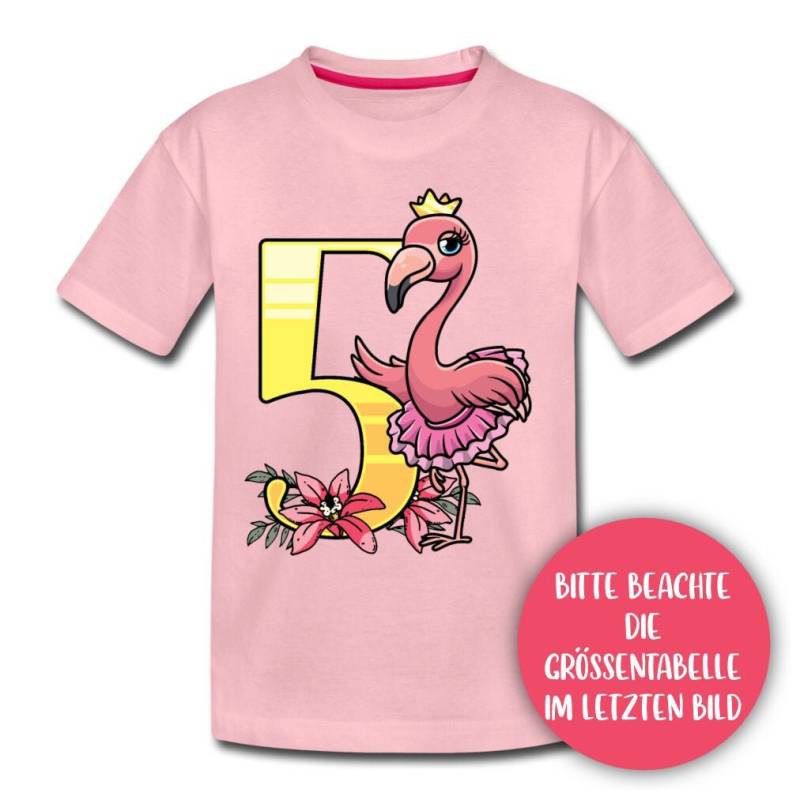 5 Jahre Alt | Fünfter Geburtstag Flamingo Motiv 5. Geschenk Mädchen Geburtstagsshirt von ThembaUndThando