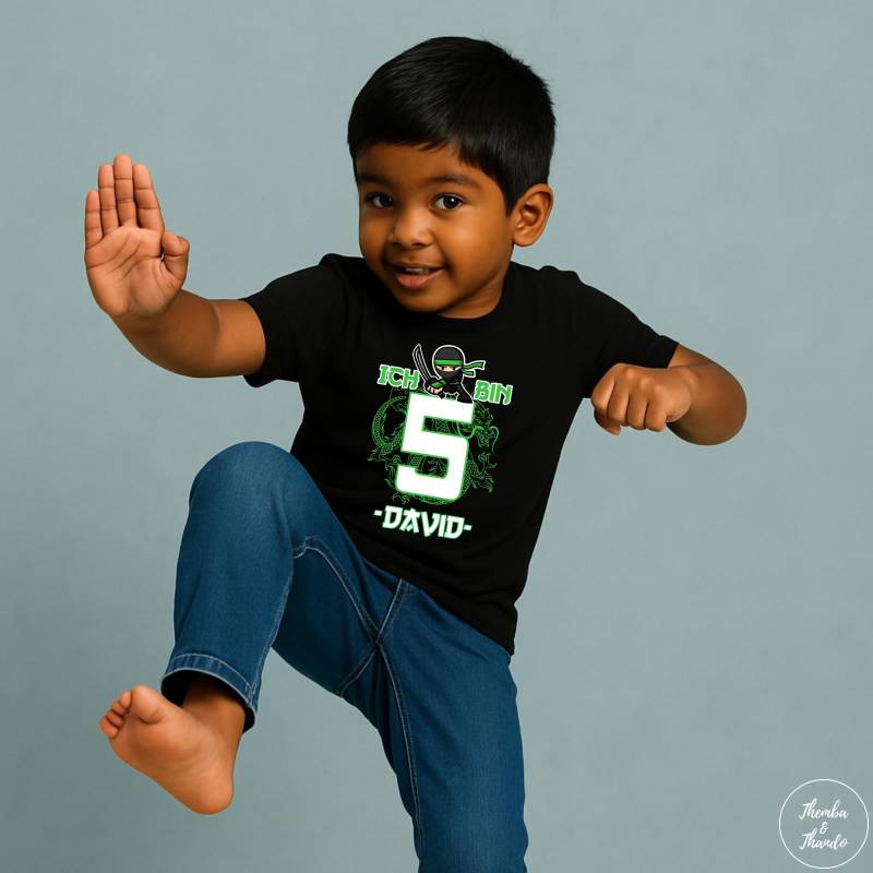 5. 6. 7. 8. Geburtstag Junge Mädchen | Geburtstagsshirt Geschenk Geschenkidee 6 Jahre Ninja Motiv - Kinder T-Shirt von ThembaUndThando