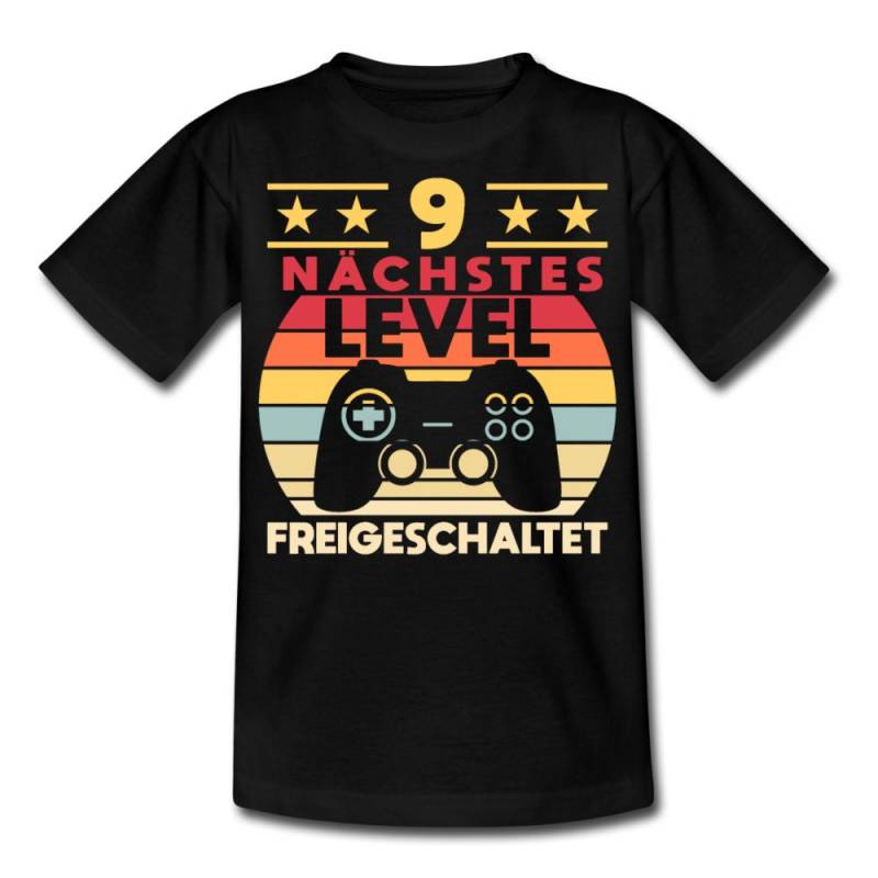 9. Geburtstag Junge | Geburtstagsshirt Geschenk 9 Jahre Nächstes Level Freigeschaltet Geschenkidee Für Gamer von ThembaUndThando