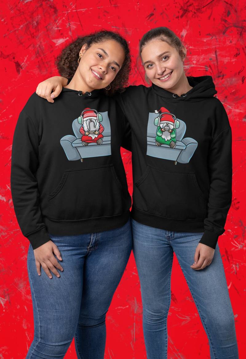 Freunde Pullover Weihnachten Partnerlook Weihnachtspullover Hoodie Gamer Geschenk Gaming Wichtel Beste Freundin Bester Freund Ugly Sweater von ThembaUndThando