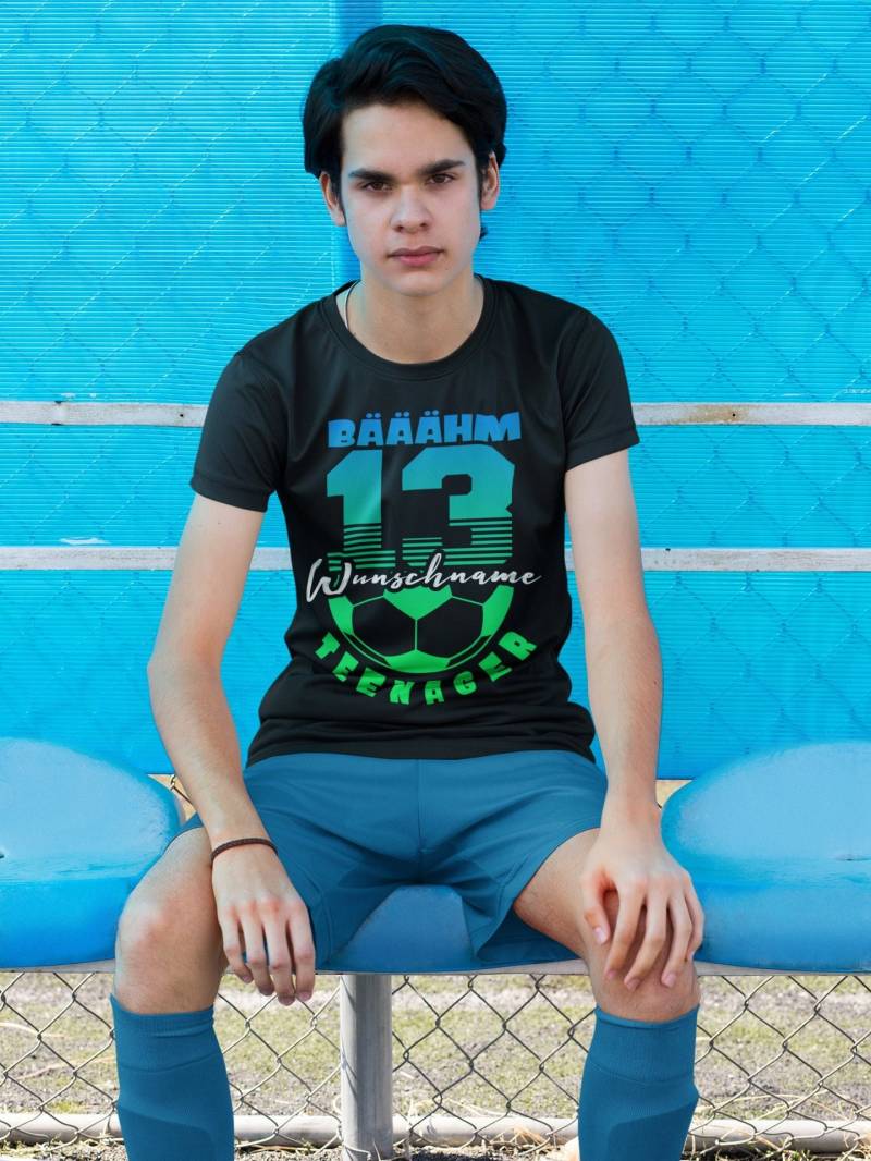 Personalisiert 13. Geburtstag Junge Mädchen Geburtstagsshirt Dreizehnter Geschenk 13 Jahre Fußball Fußballer Geschenkidee Für Teenager Teen von ThembaUndThando