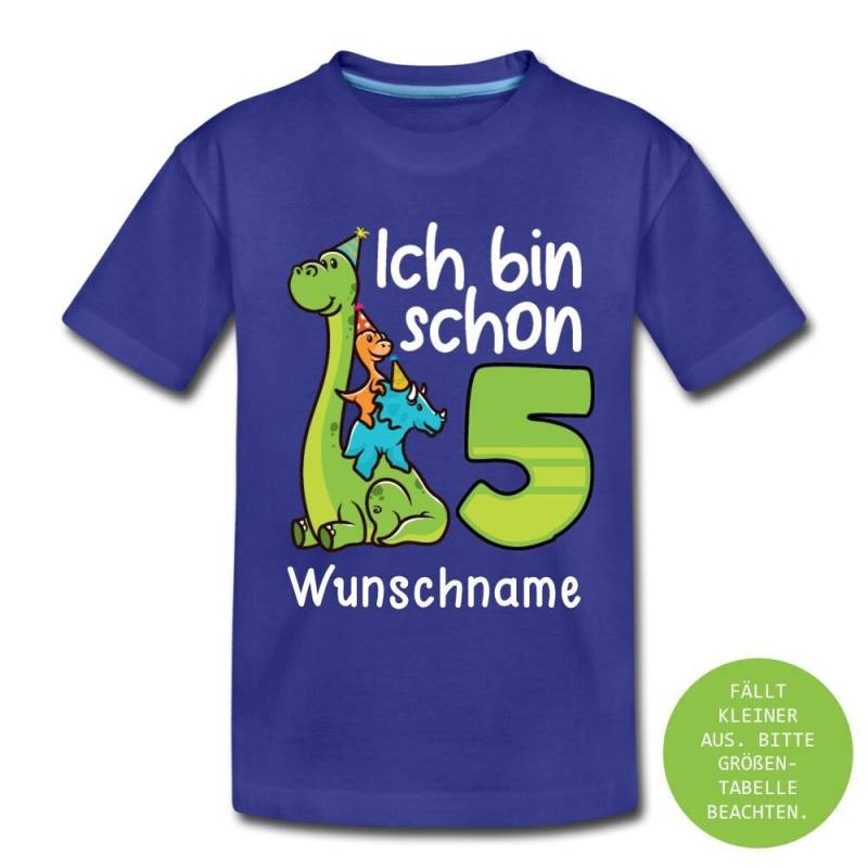 Personalisiert 5. Geburtstag Junge Mädchen | Geburtstagsshirt Fünfter Geschenk Geschenkidee 5 Jahre Dinosaurier T-Shirt von ThembaUndThando