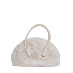 Beige Schultertasche Aus Eco Pelz Von ThemoirÈ von ThemoirÈ