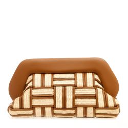 Große Rafia-leder Clutch In Karamell Von ThemoirÈ von ThemoirÈ