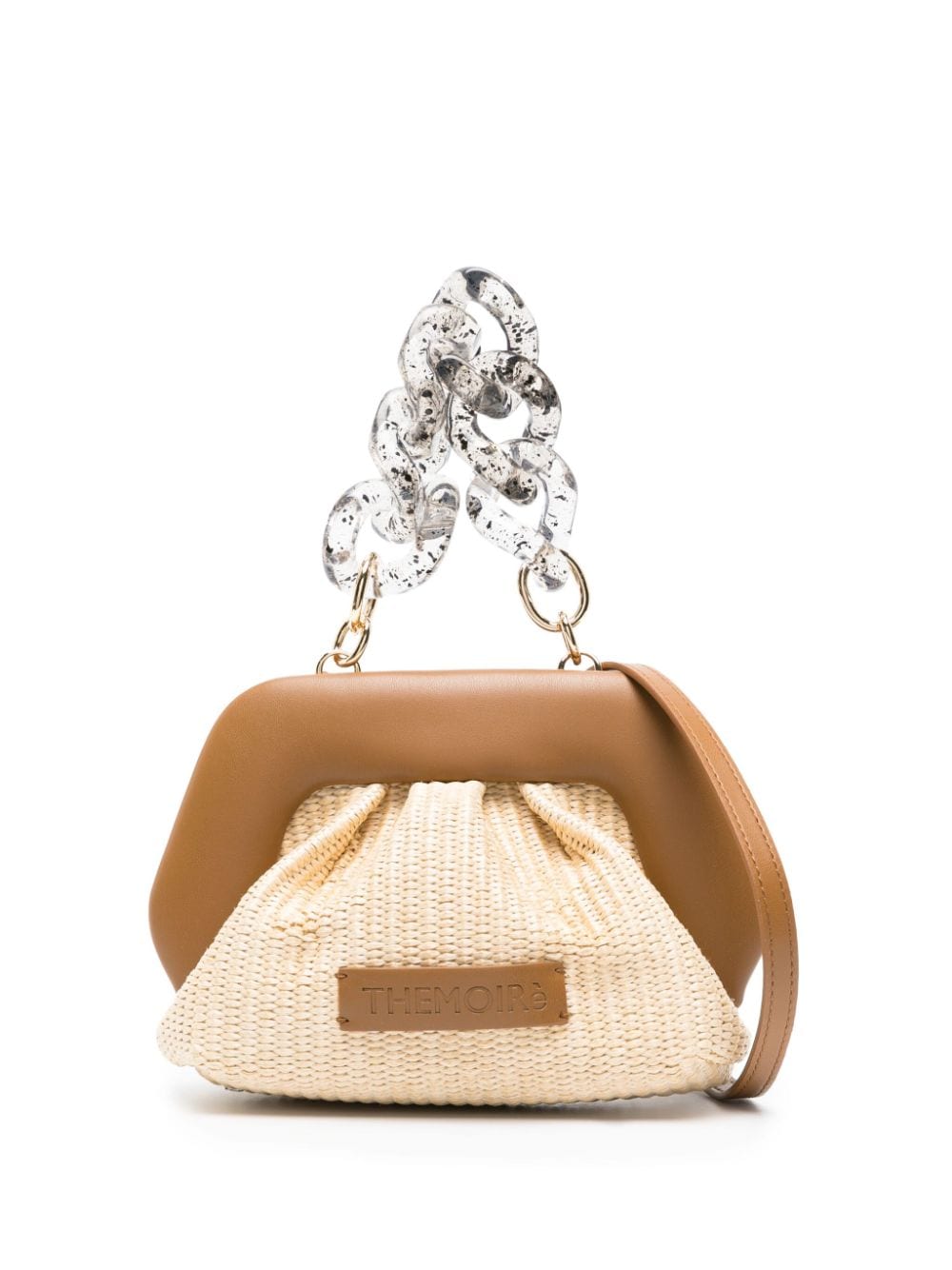 Themoirè Gea Mini-Tasche aus Stroh - Nude von Themoirè