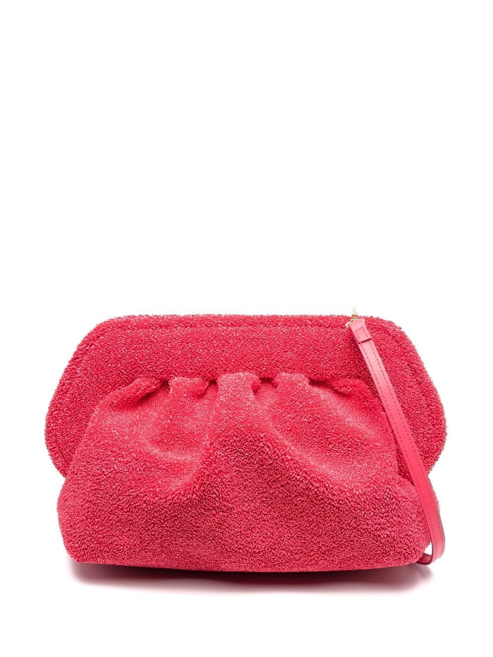 Themoirè Bouclé-Clutch mit Kettenriemen - Rosa von Themoirè