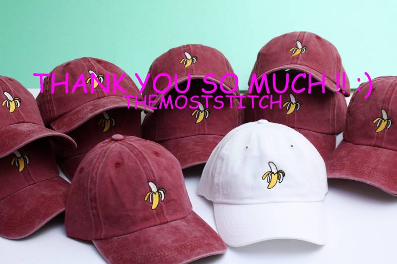 Bananenhut, Benutzerdefinierte Hut, Bestickter Personalisierte Weiße Ballkappe, Initialkappe, Geschenk Für Die Besten Freunde, Sie, Den Freund von ThemostStitch