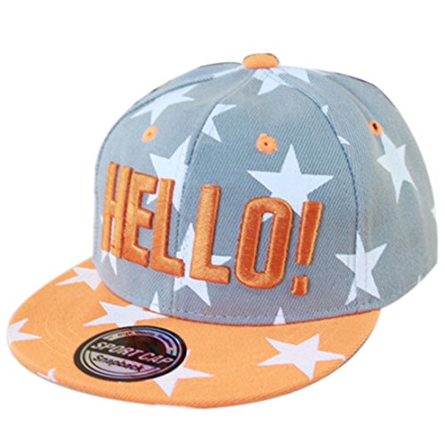 THENICE Kind Hip-Hop Cap Baseball Kappe Hut (Star grau) von Thenice