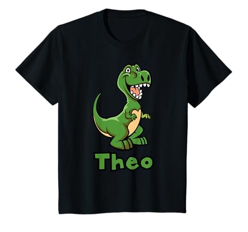 Kinder Dinosaurier Name Theo Boys T-Shirt von Theo Dino Name