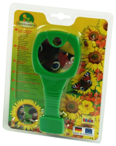 Theo Klein 2634 Handlupe | Kinderlupe mit 2- bis 4-facher Vergrößerung | Inkl. Ständer, Pinzette und Staufach | Maße: 17 cm x 3,2 cm x 22 cm | Spielzeug für Kinder ab 3 Jahren von Theo Klein