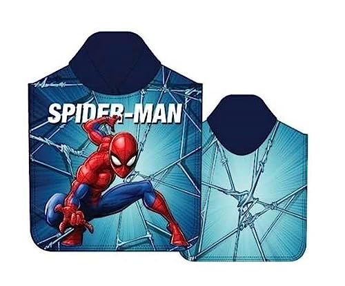 Badetuch Bademantel Kapuzenhandtücher Kapuzen Poncho für Kinder tolles Geschenk Mikrofaser (Spiderman) von Theonoi