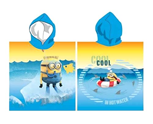 Theonoi Badetuch Bademantel Kapuzen Poncho für Kinder Baumwolle – wählbar: Paw Minnie Frozen Princess Peppa – Minions von Theonoi