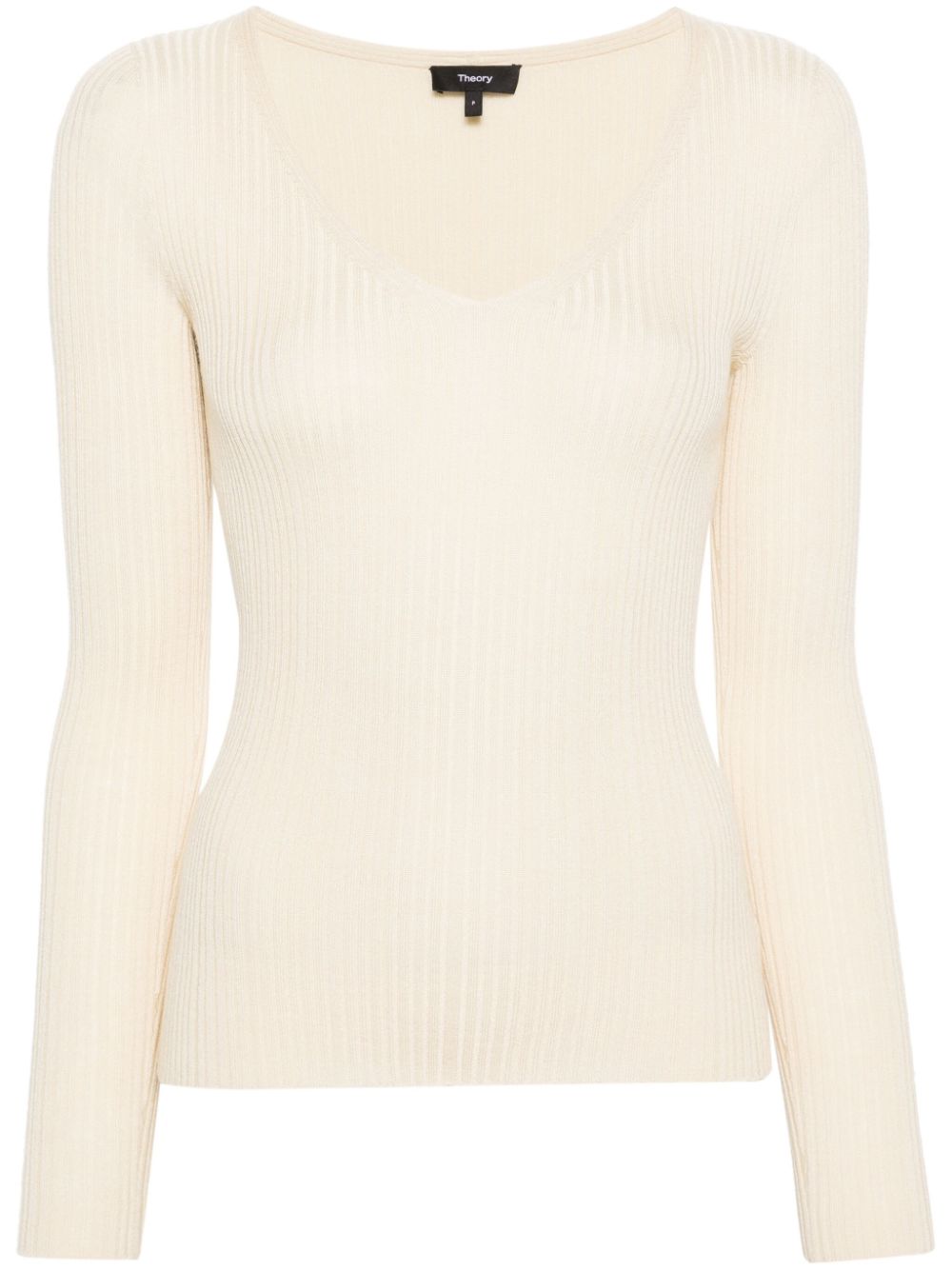 Theory Gerippter Pullover - Nude von Theory